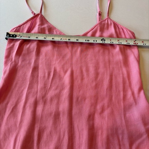 HEMANT & NANDITA 100% Viscose Pink Mauve Spaghetti Strap Tank Top XS - Picture 7 of 10